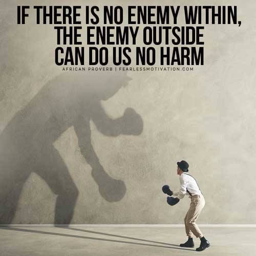 Conquering Your Own Demons First