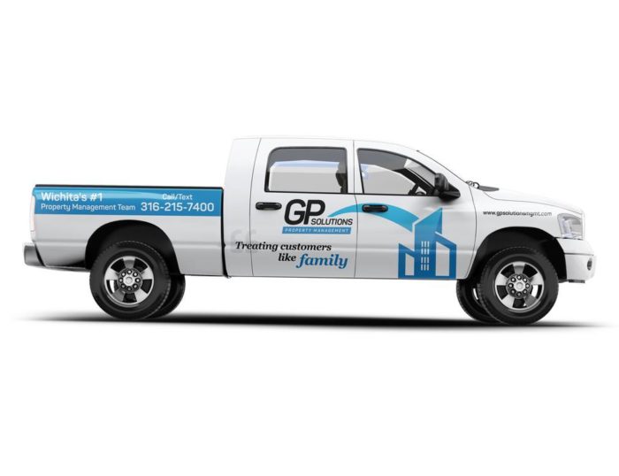Truck Graphics For A Property Management Company
