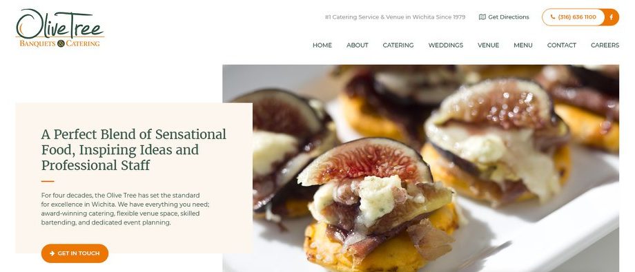 Web Design For A Catering And Venue Company