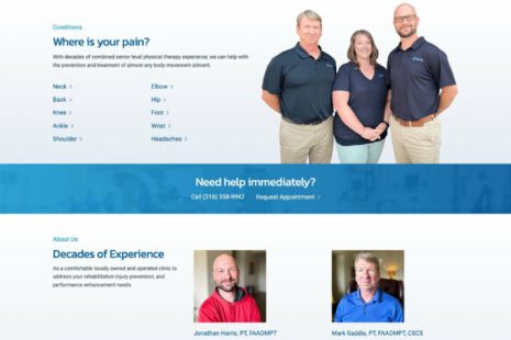 Web Design For A Physical Therapy Clinic In Wichita