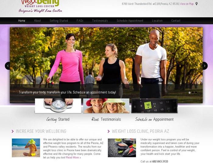 Web Design For A Weight Loss Clinic