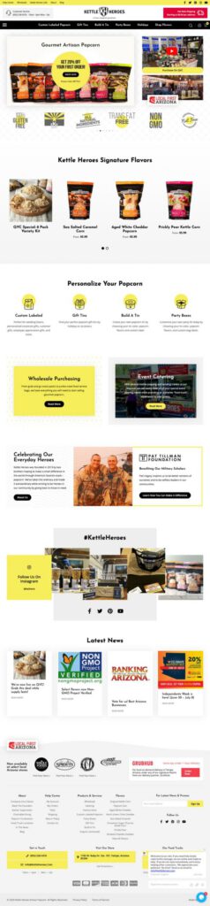 Web Design For An Online Gourmet Popcorn Store