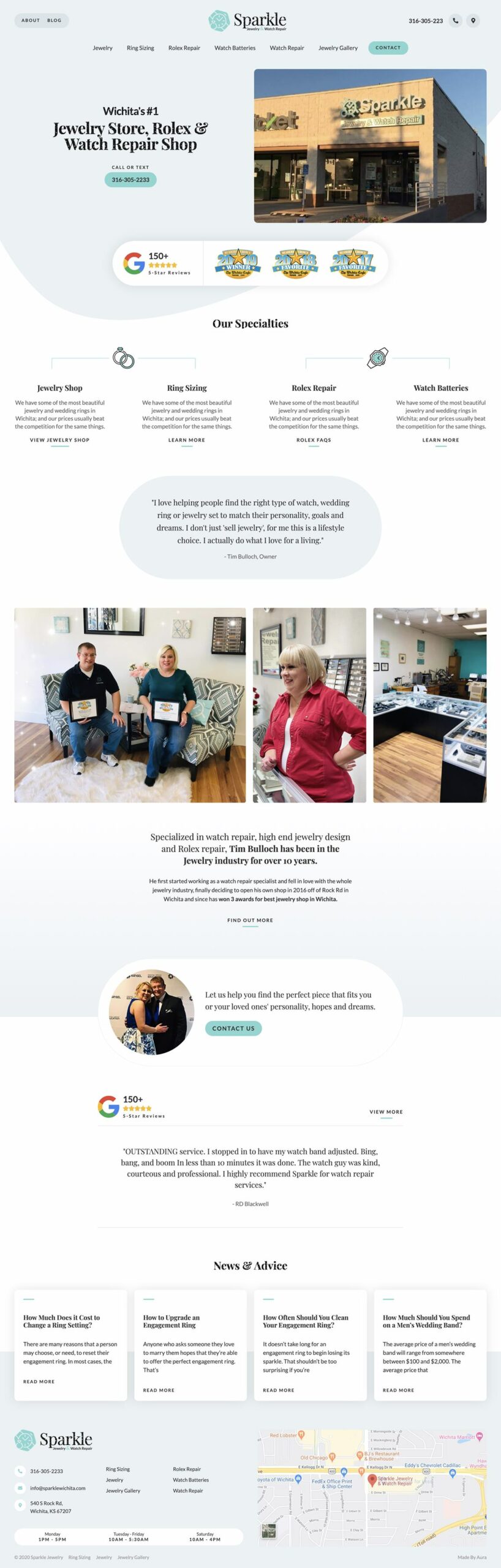 Web Design For Wichita's Voted Number 1 Best Jewelry Store