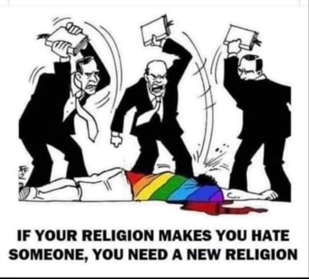using religion to hate other people