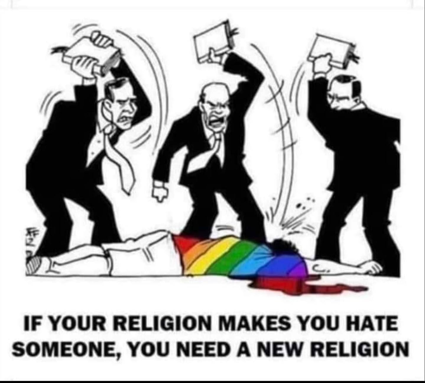 using religion to hate other people